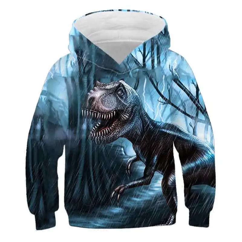 

Boys 3D Dinosaurs World Series Sweatshirt Streetwear Hip Hop Teen Dinosaur Creatures Print Hoodies Kid Outwear Clothes 3-14Y