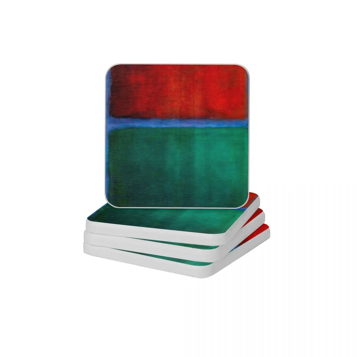 

Mark Rothko Earth And Green Diatomaceous Earth Square Round Coaster MildewProof Cup Bonsai Mat Soap Toothbrush Pad 10x10cm
