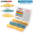 300 шт.упак. 60 значений 14 Вт комплект металлических пленочных резисторов 1 10 220 330 470 1K 4,7 K 10K Ohm 1% набор высокоточных сопротивления в ассортименте