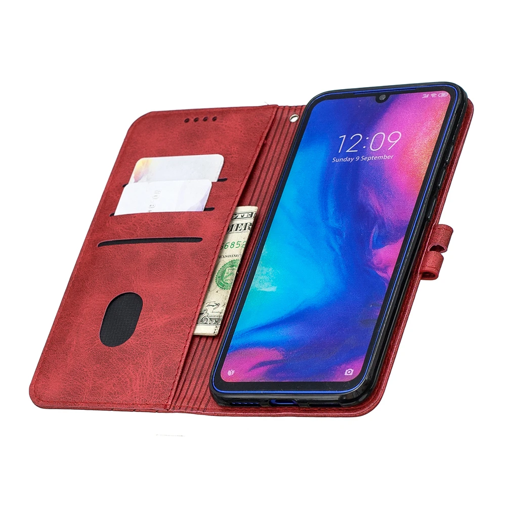 Для Xiaomi Redmi K20 Pro Go 7A 6A 5A 5 Plus Note 7 6 Чехол кожаный двойной цвет телячья кожа зернистый