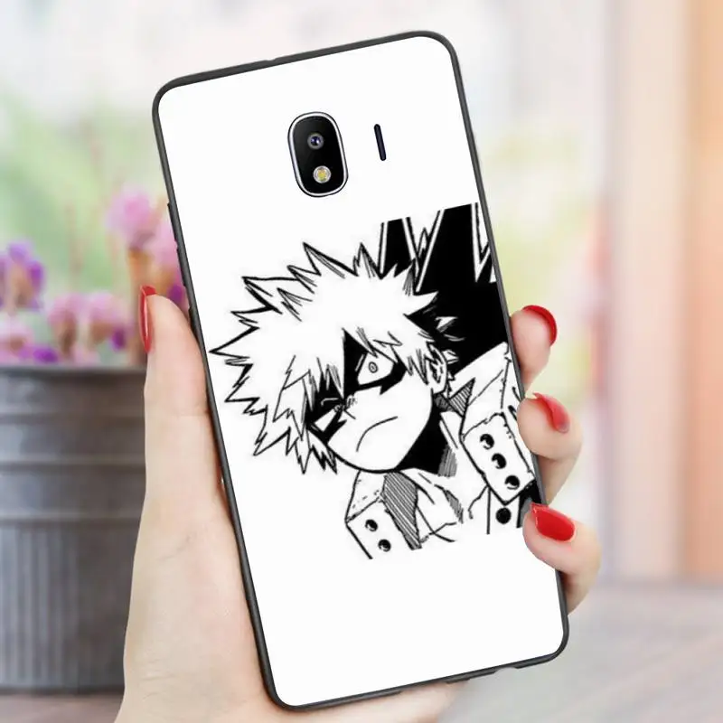 

Anime Deku Bakugou Boku No Hero Academia Phone Case For Samsung S9 S10 E S20 Edge plus lite 2019 Black soft nax fundas cover