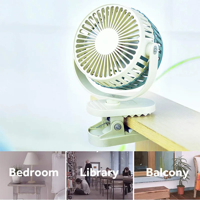 Зажим USB вентилятор плавная регулировка скорости 360 градусов наклон стол клип на