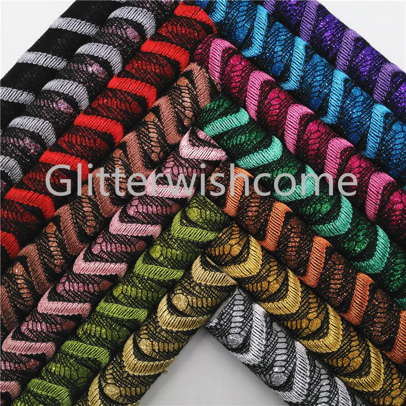 Glitterwishcome 21X29 см A4 размер винил для бантов блестящая ткань флокирование стрелка