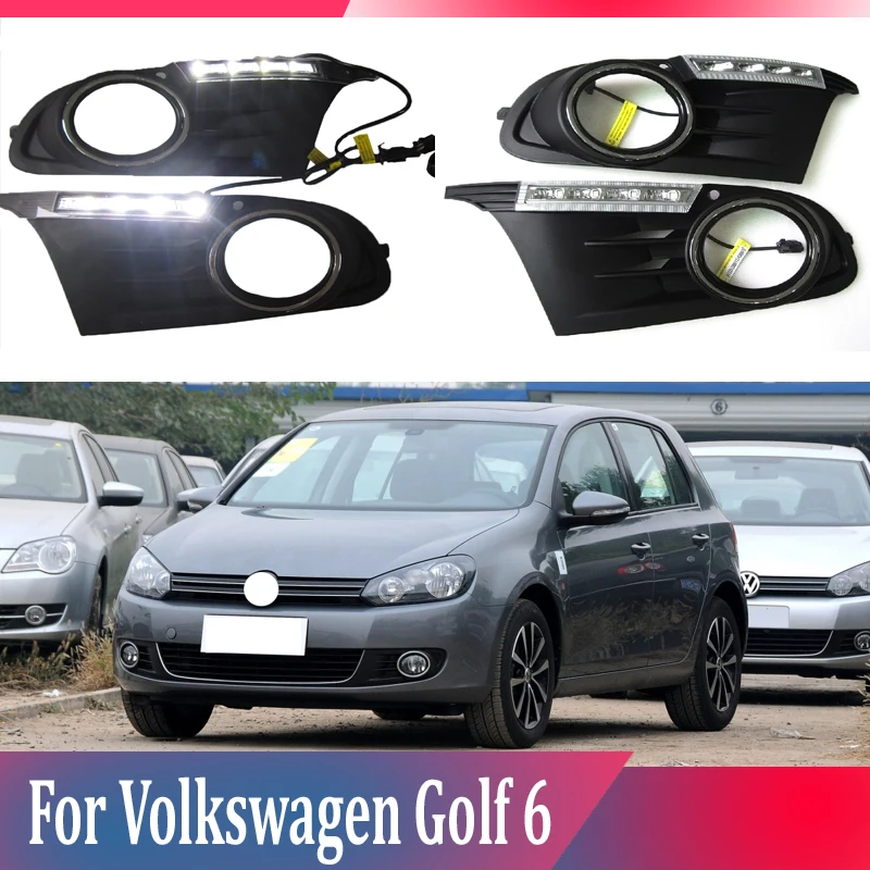 2 шт. для Volkswagen Golf 6 MK6 2010 2013 6000K белый светильник Светодиодный дневной вождения