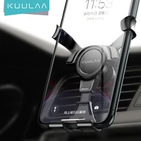 kuulaa gravity car holder for mobile phone in car stand universal air vent clip mount support no magnetic cell phone holder