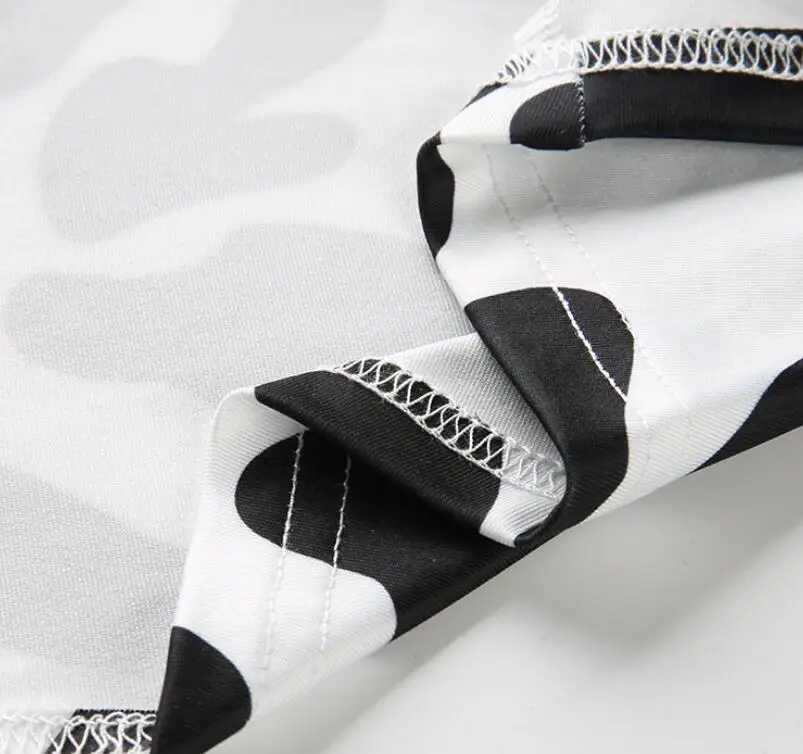 

Streetwear Elastic High Waist Milk Cow Print Pants Women 2021 Casual Straight Loose Trousers Harajuku Pantalon Femme Capris w28