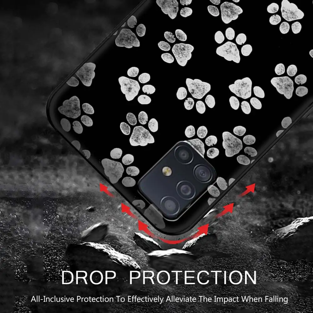 

Case for Samsung Galaxy A51 A71 A50 A21s A31 A10 A41 A20e A70 A30 A11 A40 A12 A20s A10s Phone Cover Cute Cat Dog Claw Paw Love