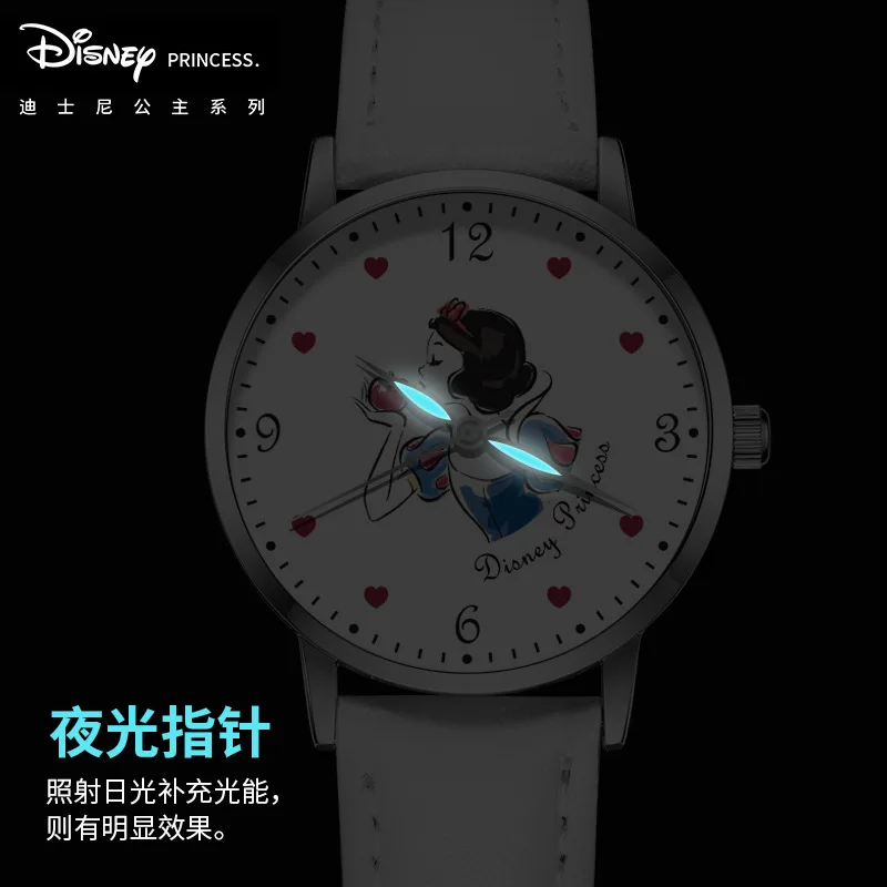 Брендовые детские наручные часы disney для девочек кварцевые из натуральной кожи