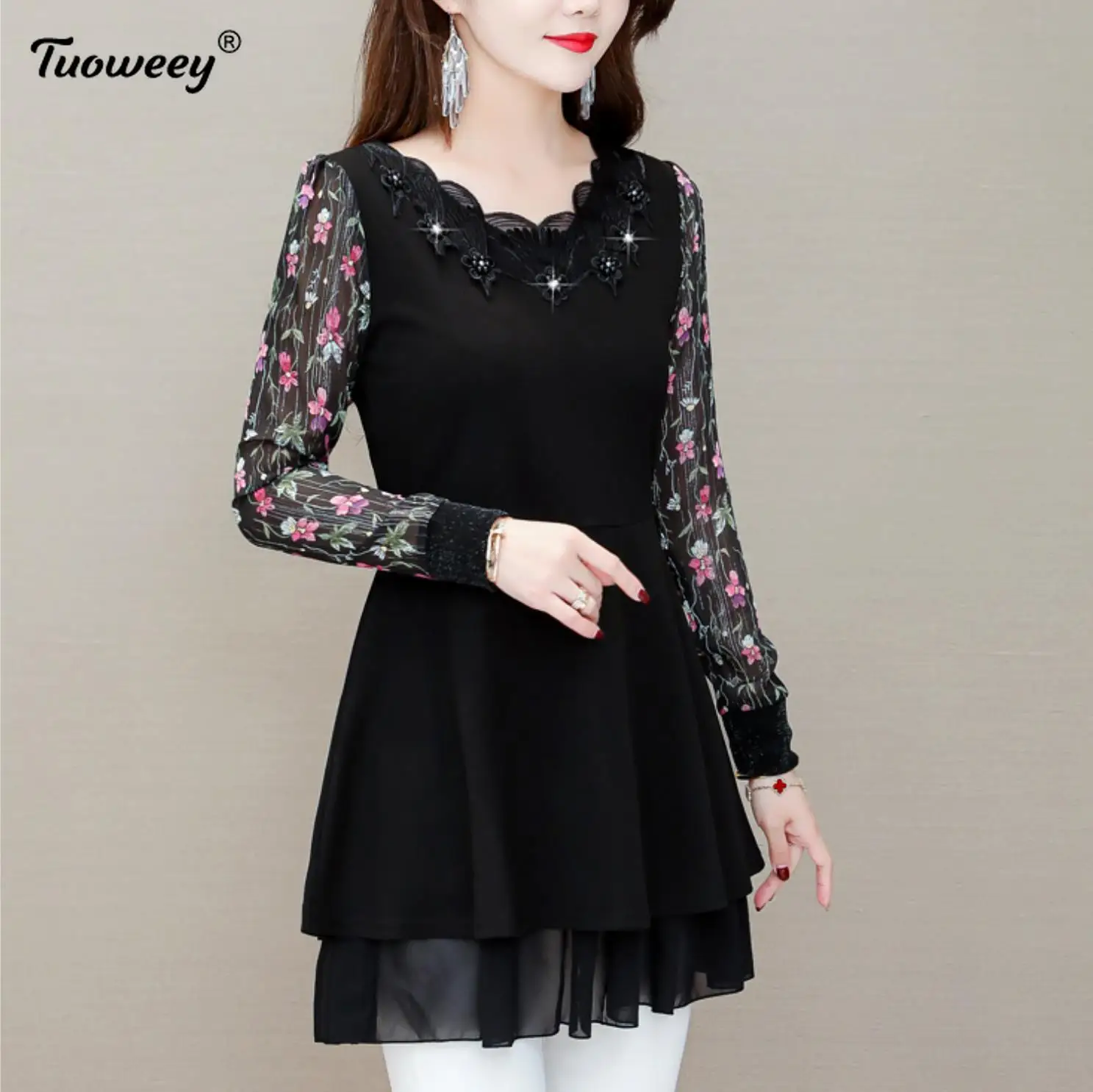 

Блузки 5XL Женские 2021 с длинным рукавом полосатая рубашка с o-образным вырезом Женская Офисная рубашка Осенняя блузка Топ Blusas Mujer размера плюс