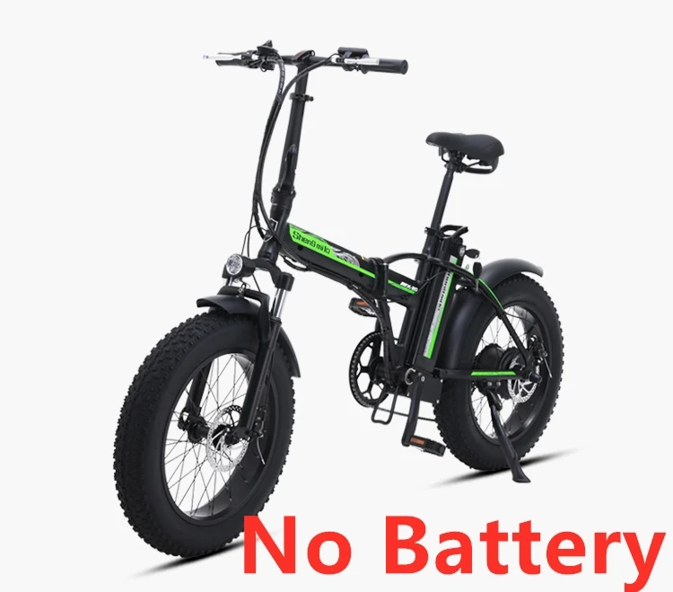 Without Battery 500 Вт Электрический велосипед, 20 дюймов, мотоцикл, 48 В, электрический складной велосипед, горный велосипед, электровелосипед, Электрический Снежный велосипед, толстая шина - Цвет: Without Battery