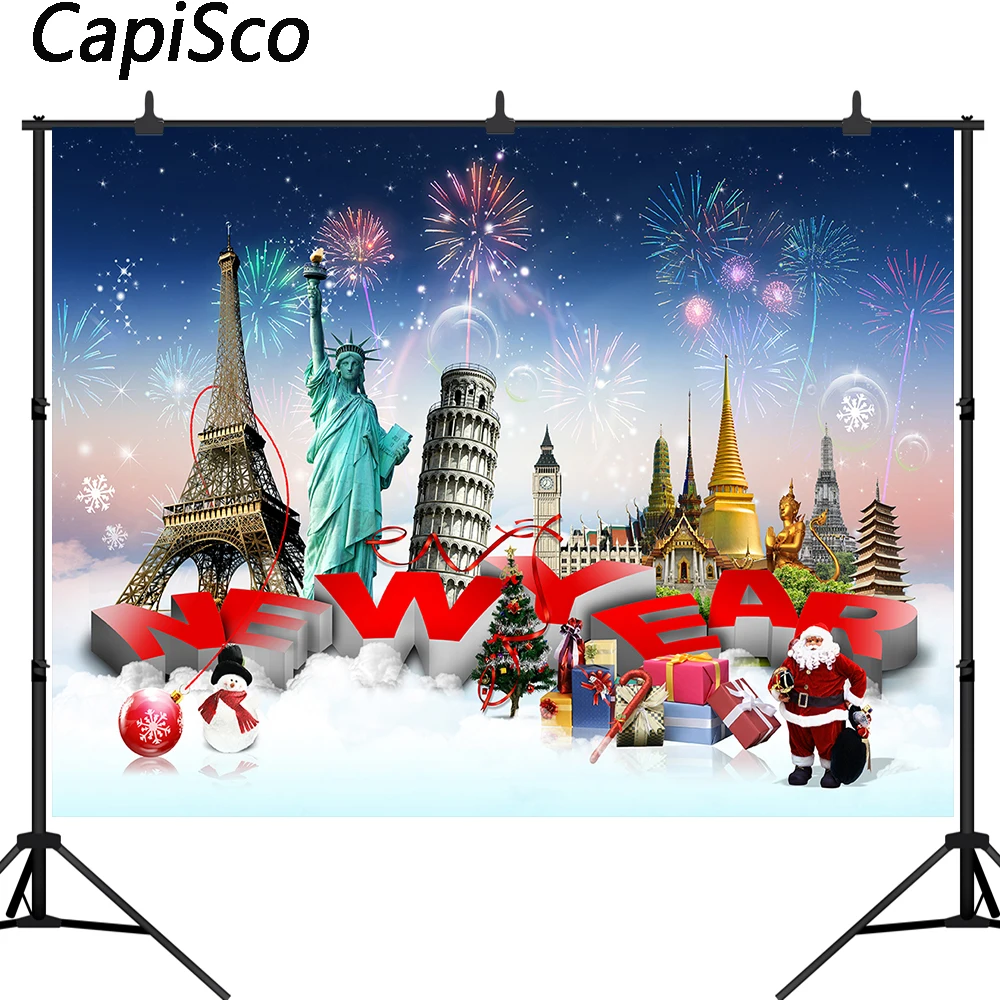 Capisco фон для фотосъемки с Рождеством Санта Клаус Глобальный путешествия новым