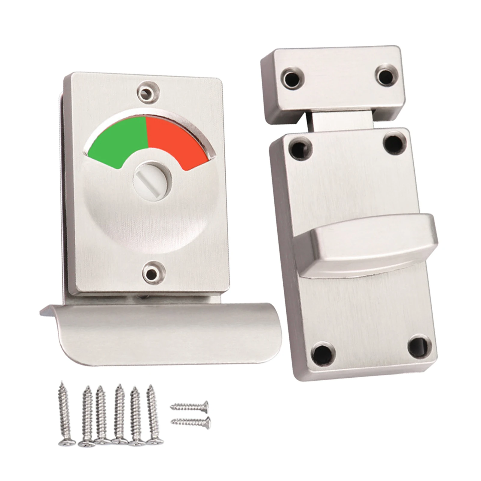 

Latch With 8 Screws Hardware For Bathroom Deadbolt Dressing Room Occupied Privacy Indicator Door Lock Home WC Vacant Engaged