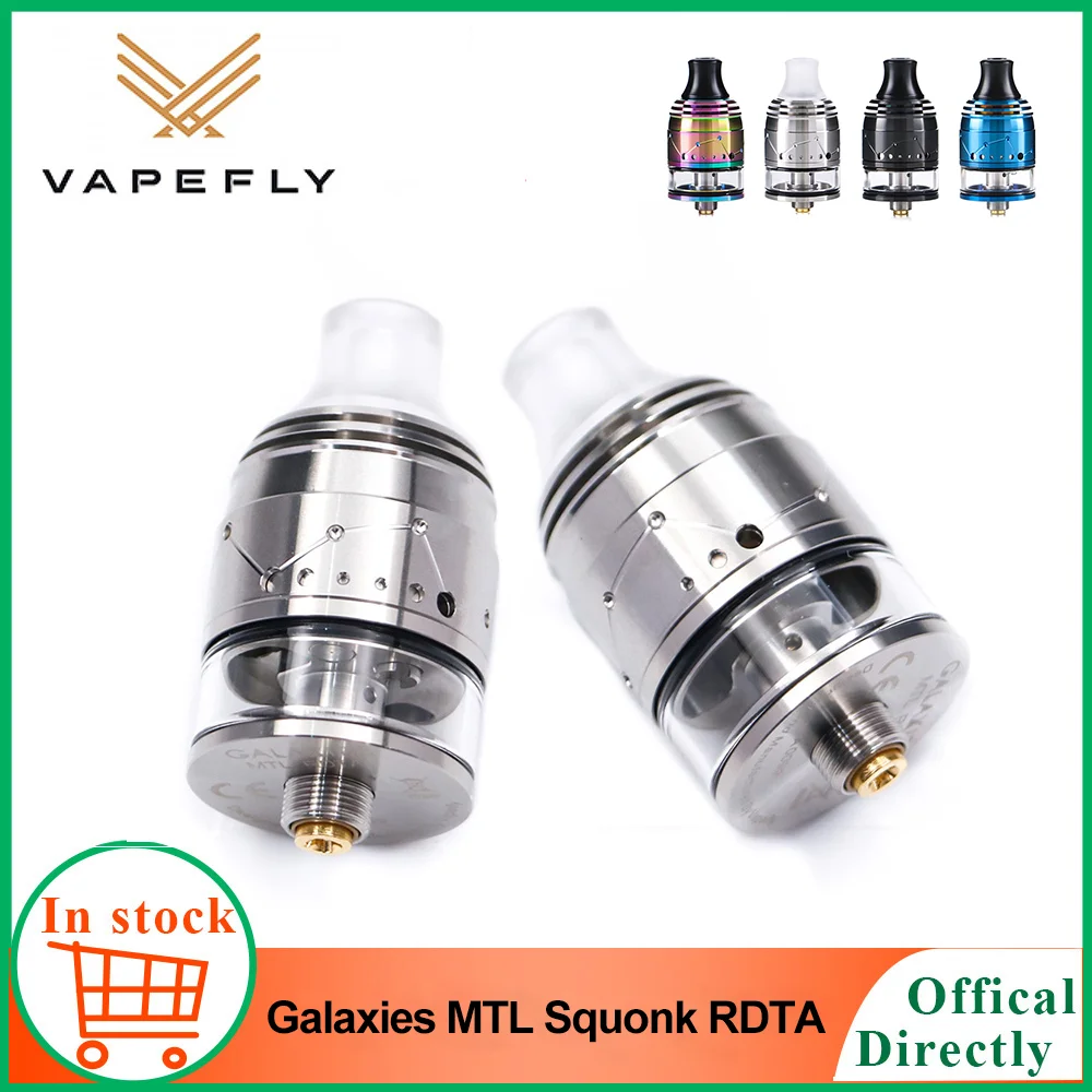 Оригинальный атомайзер Vapefly Galaxies MTL Squonk RDTA объемом 2 мл с антинагреваемым дизайном