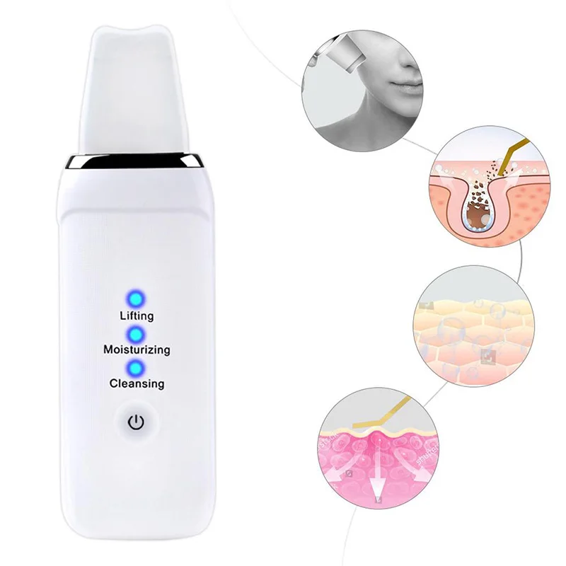 USB uitrsonic глубокий аппарат для чистки лица скруббер кожи удаления грязи черных