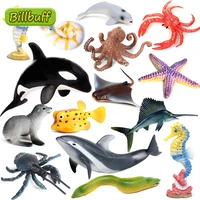 new simulation ocean animals world series model action figures collection miniature cognition educational toys for children gift