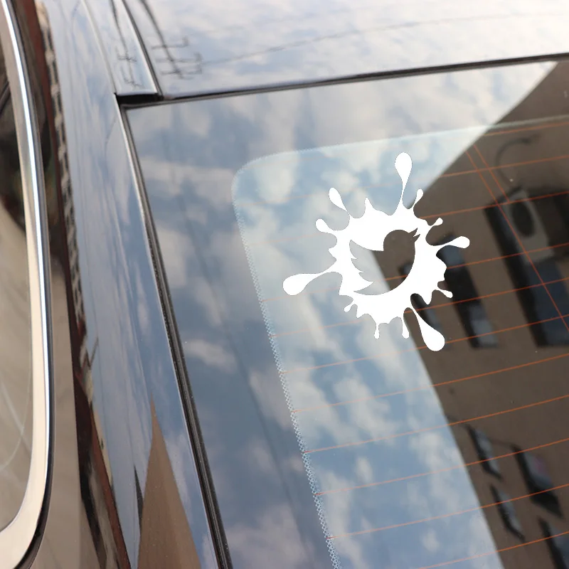 

YJZT 16.1X16.9CM Splashing Bird Funny Cartoon Car Sticker Bumper Decoration Accessories C25-1239