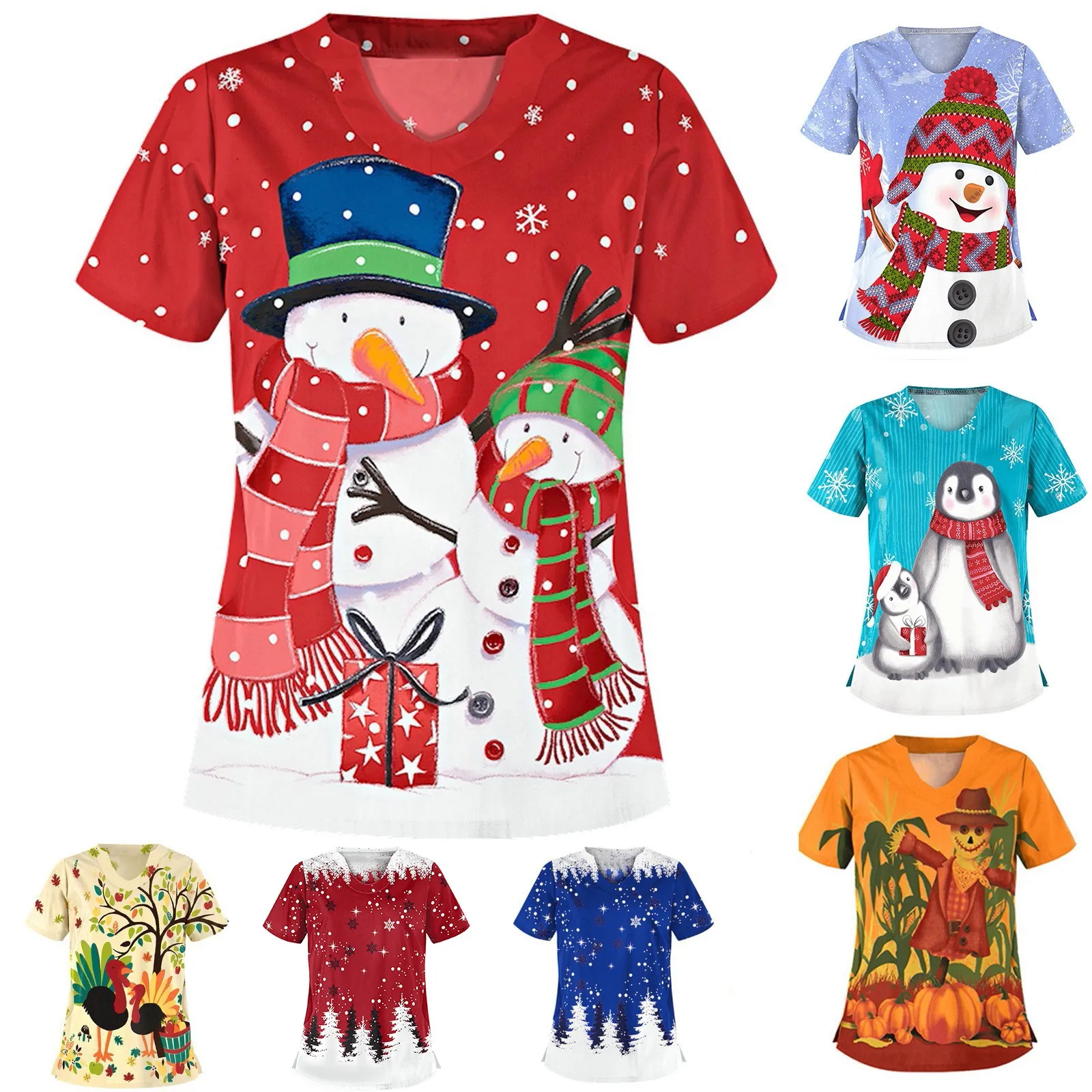 

Hospital Staff Scrubs Top Nursing Uniform for Male Female Dental Clinic Supplies Nurse Pet Shop Beauty Salon Uniforms Shirt A20