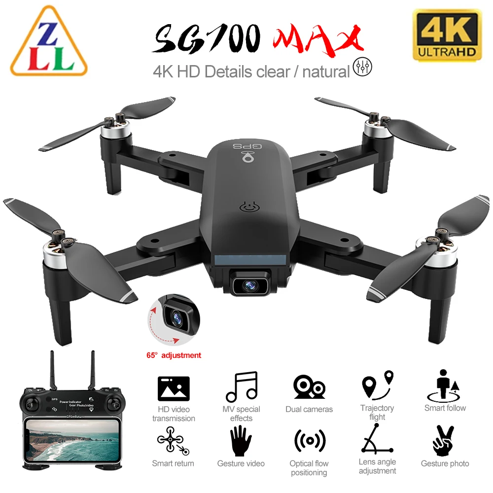 

ZLL SG700 PRO MAX Drone 4K HD Camera Wide Angle 5G Drones Professional Brushless 50x Optical Follow RC Quadcopter Drones