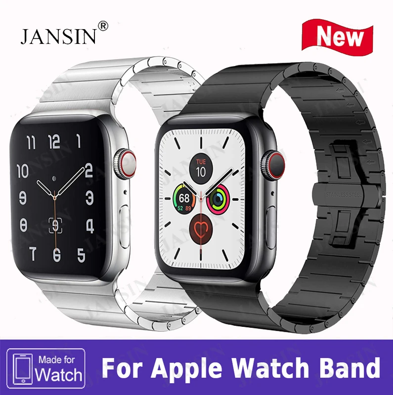 

Металлический ремешок из нержавеющей стали для Apple Watch 6 5 Band 44 мм 40 мм 42 мм 38 мм, металлический звеньевой браслет для Apple watch Series 6 SE 5 4 3 2 1