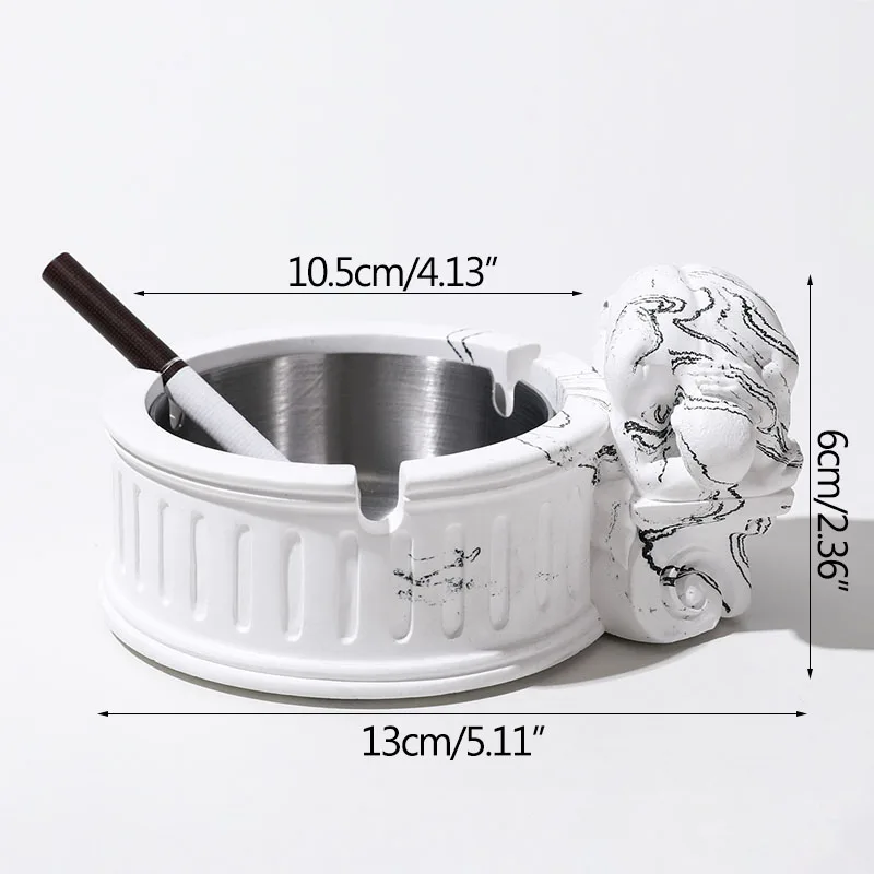 

Household Supplies Ashtray Decoration Ornaments Desktop Display Ashtray Car Decor Creative Loner Figurines Miniature Model