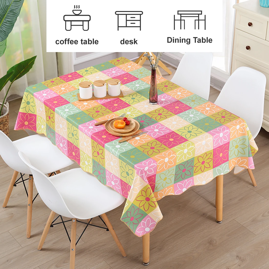 

Table Cloth Waterproof Rectangular & Square Garden Table Cover Stain Tablecloth Oilcloth Mantel Mesa Impermeable 2 Sizes