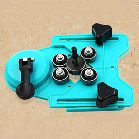 Регулируемый 4-83 мм Алмазное Отверстие Сверло для плитки стекла локатор дыр пила Ядро бит направляющий патрон позиционер с вакуумной основой присоска