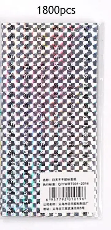 6x10mm - 1800pcs Распродажа 10 мм/10*6 мм QC прошли наклейки с лазерной голограммой этикетки 800/1800 шт 1 упаковка - Цвет: 6x10mm - 1800pcs