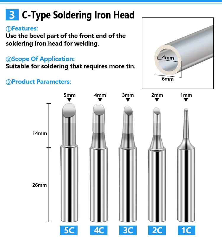

17pcs Pure Copper 900M-T Series Soldering Iron Tip Welding Tip Solder Iron Tip Lead-free Solder Tips Welding Head Soldering Tool