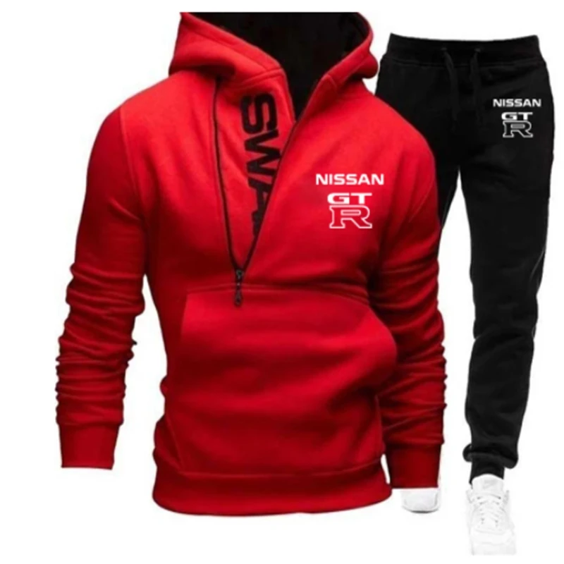 Новинка 2021 спортивный комплект GTR из искусственного хлопка с капюшоном Модный