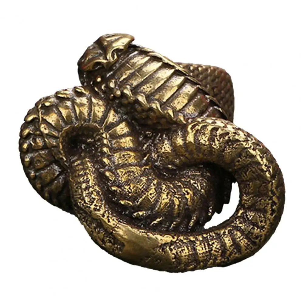 Миниатюрная Медная настольная Статуэтка со змеиным знаком зодиака Кобра | Дом и