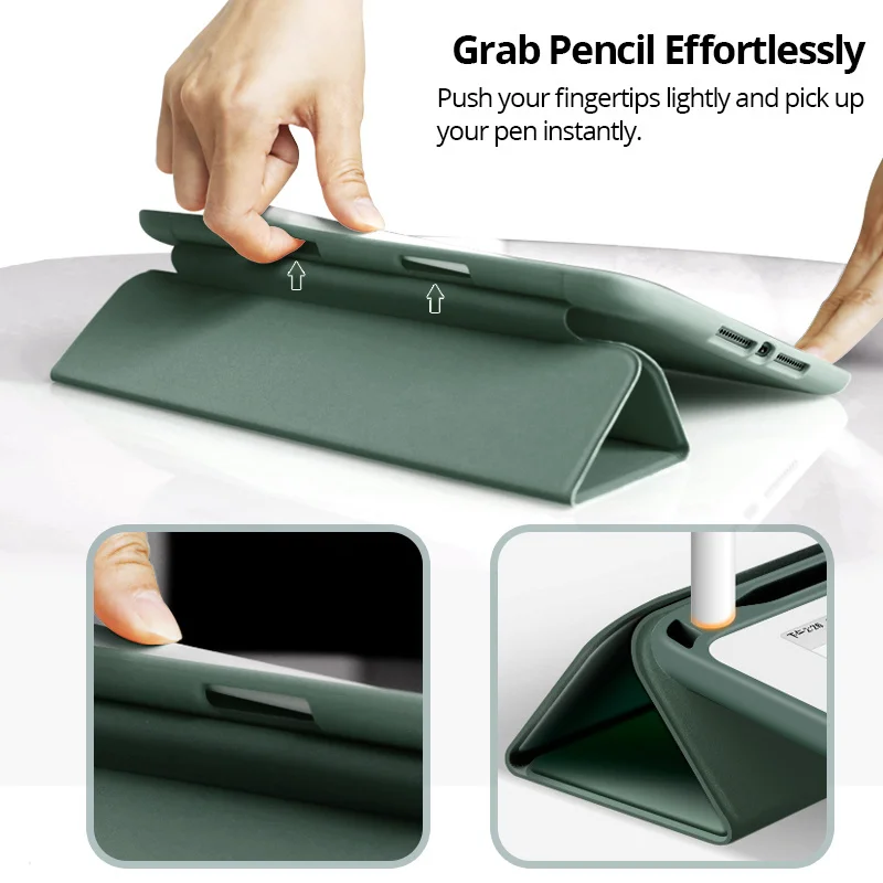 

Case For IPad 2021 10.2 2020 2019 9.7 Mini 5 Pro 11 10.5 Air 3 4 10.9 8th 7th 6th Generation Smart Cover With Pencil Holder