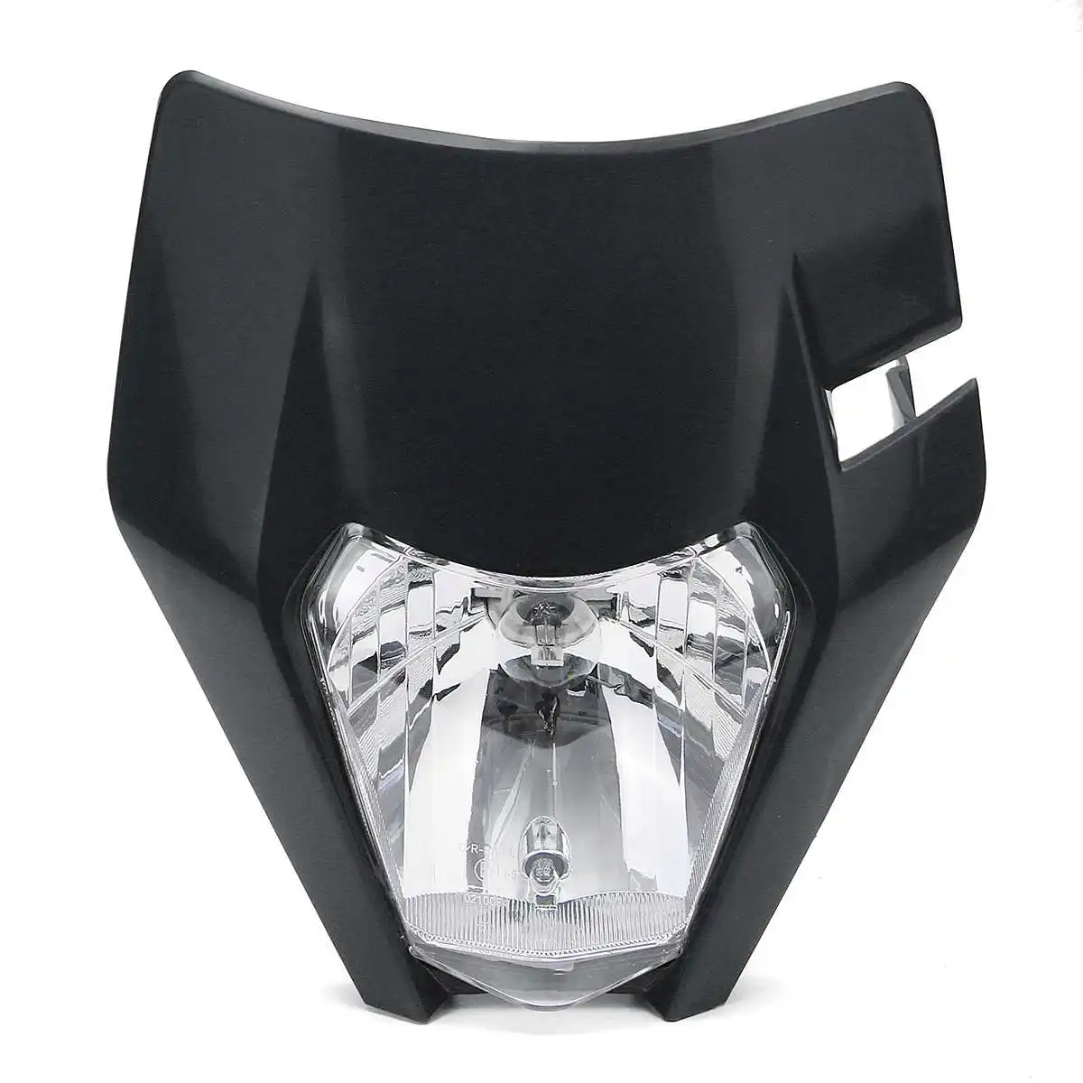 

Motorcycle Headlight Headlamp 12V 35W For KTM EXC XCF F SMR Enduro Dirt Bike 2017-2018 Black White Orange