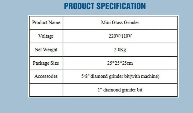 

Mini Automatic Water stained Glass grinder DIY Desktop glass corner grinding machine Household tool