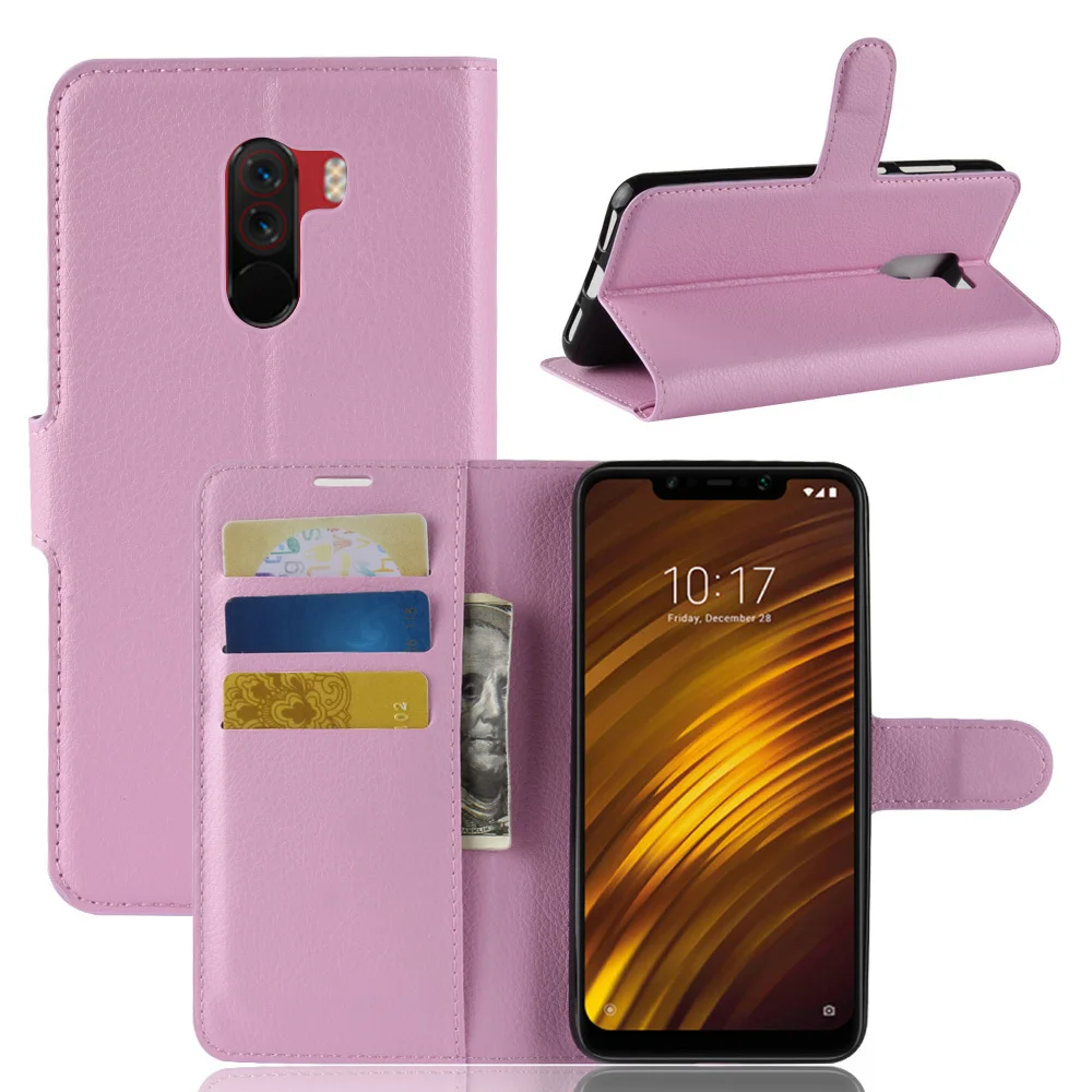 for xiaomi pocophone f1 poco f1 wallet case leather flip cover luxury xiomi xiami pocophone f1 tpu shell coque 6 18 phone case free global shipping