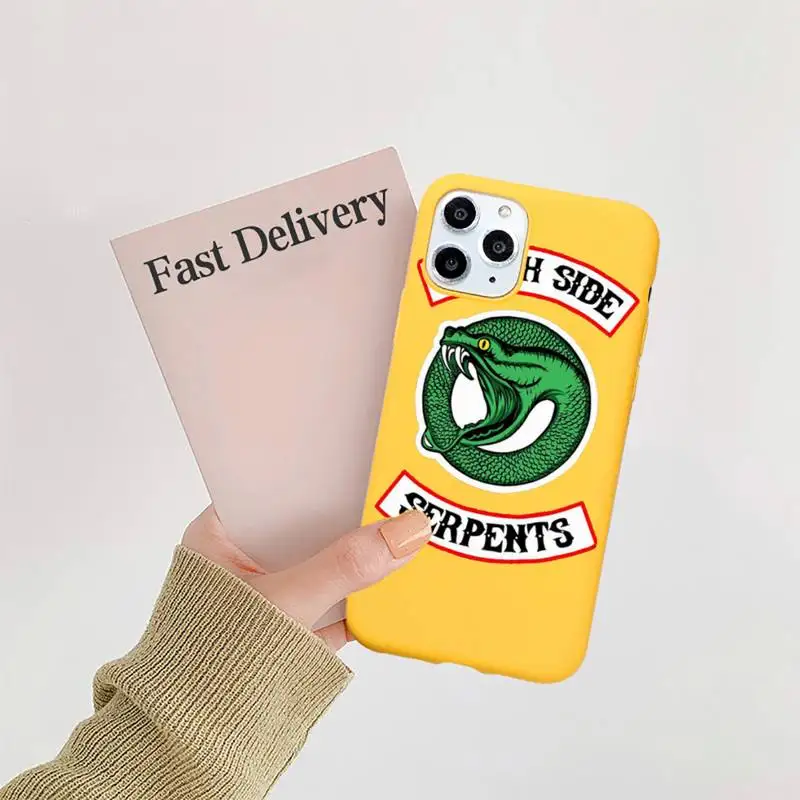 

Riverdale Southside Serpents tv show Phone Case Candy Color for iPhone 6 7 8 11 12 s mini pro X XS XR MAX Plus