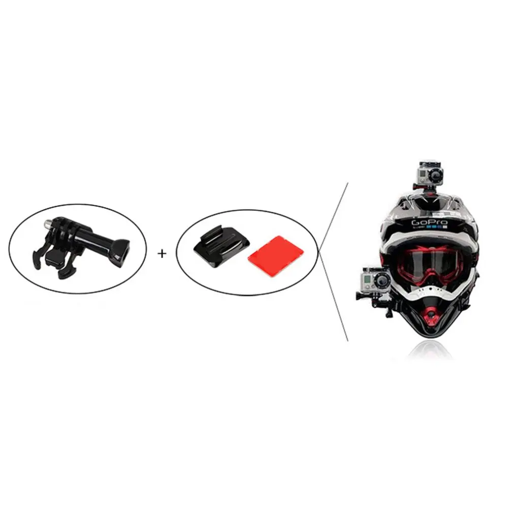 Клейкие крепления для GoPro 7 6 5 4 3 изогнутая прокладка 3M липкие колодки Go Pro шлем