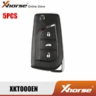 Универсальный проводной дистанционный ключ XHORSE XKTO00EN с 3 кнопками для Toyota Type 5 шт.лот