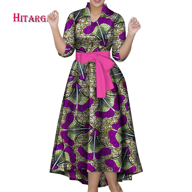 Женское платье в африканском стиле элегантное с Африканским принтом модель WY408