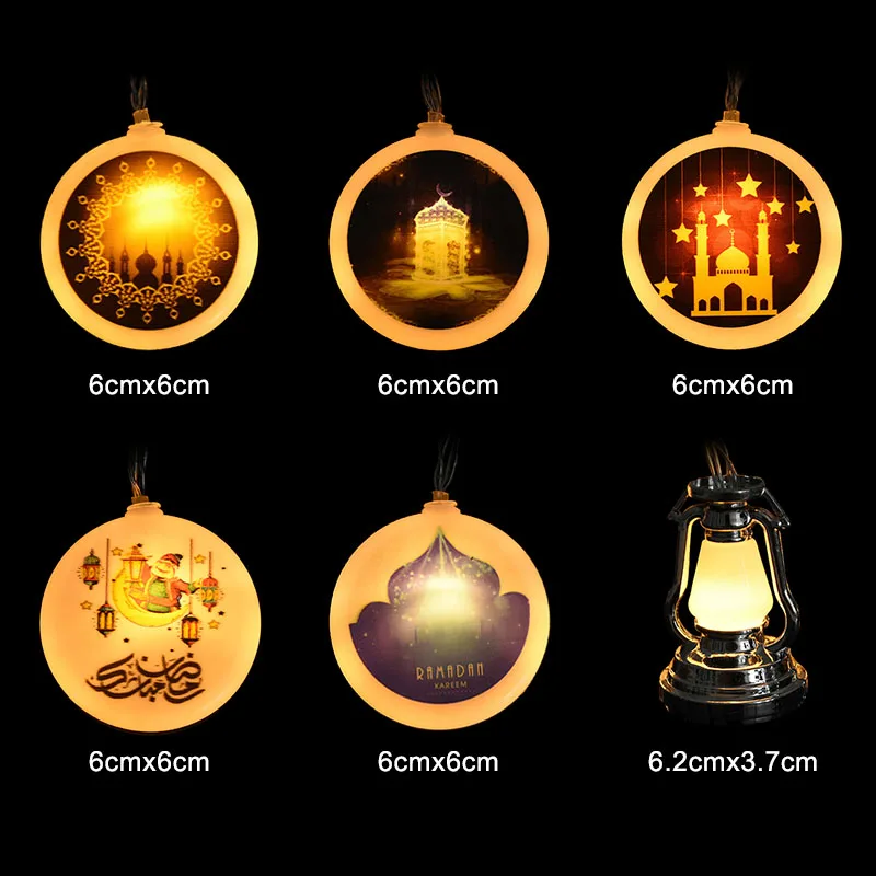

1.5m 10Led Eid Mubarak Decor Star Moon Led Light String For Islamic Muslim Festival Decoration Home Ramadan Kareem Ornament Lamp