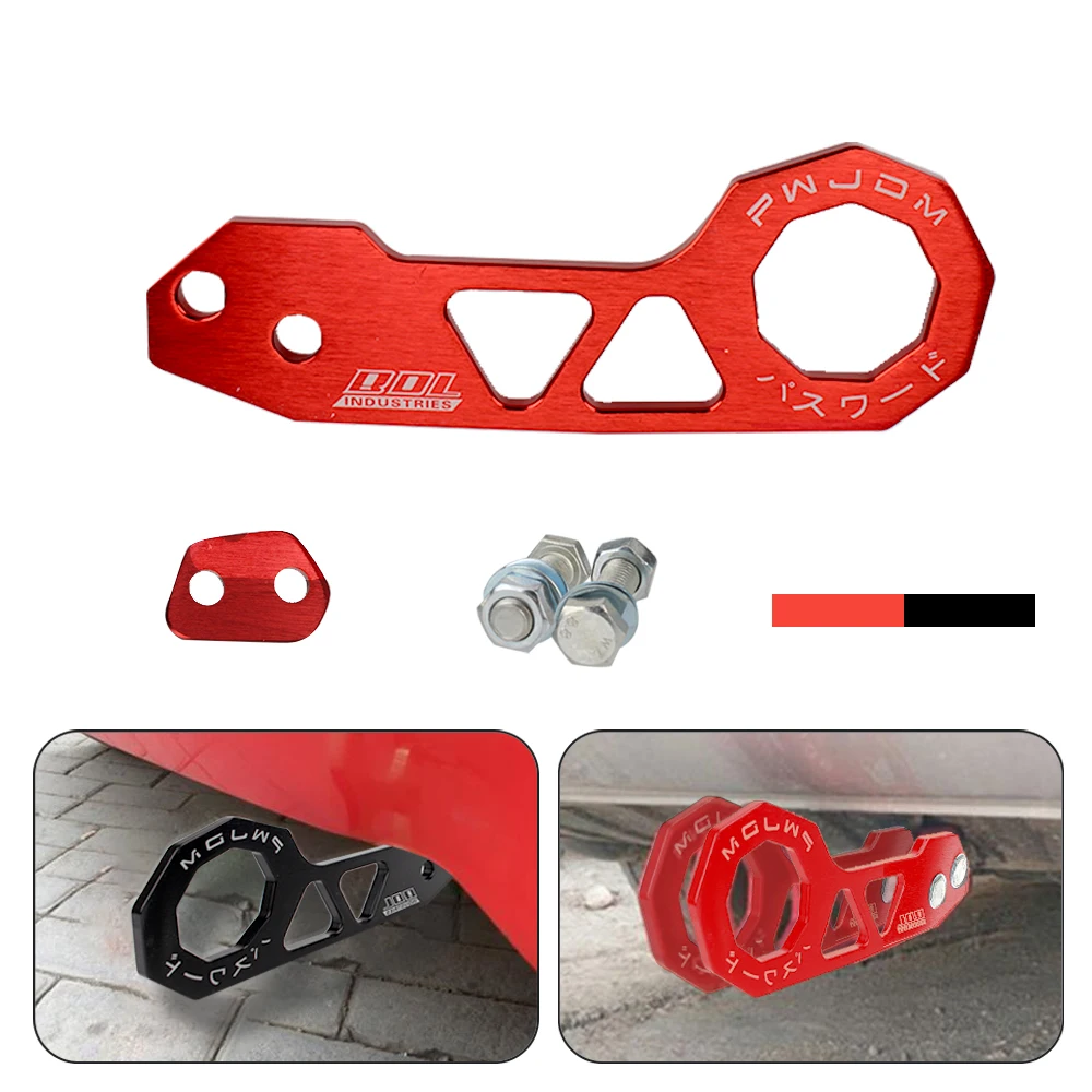 

Car Front Trailer Hook AK-8108 Aluminum Alloy Universal Auto Rear Bumper Towing Tools for JDM Rhombic Towbar