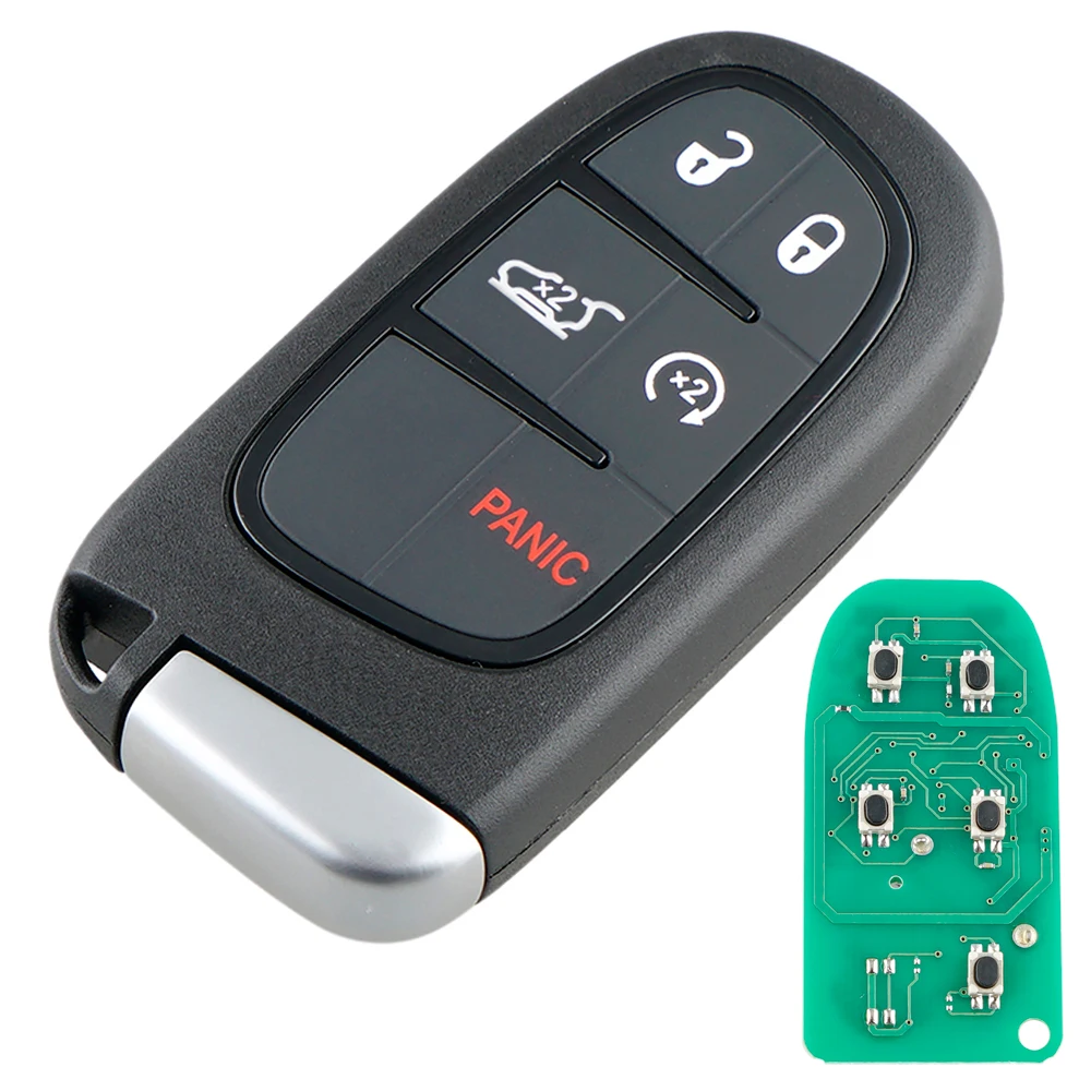 

Black ABS 433MHz 5 Buttons Remote Car Key Fob no Battery with 7953M 4A Chip GQ4-54T Fit for Jeep Renegade 2014 - 2019