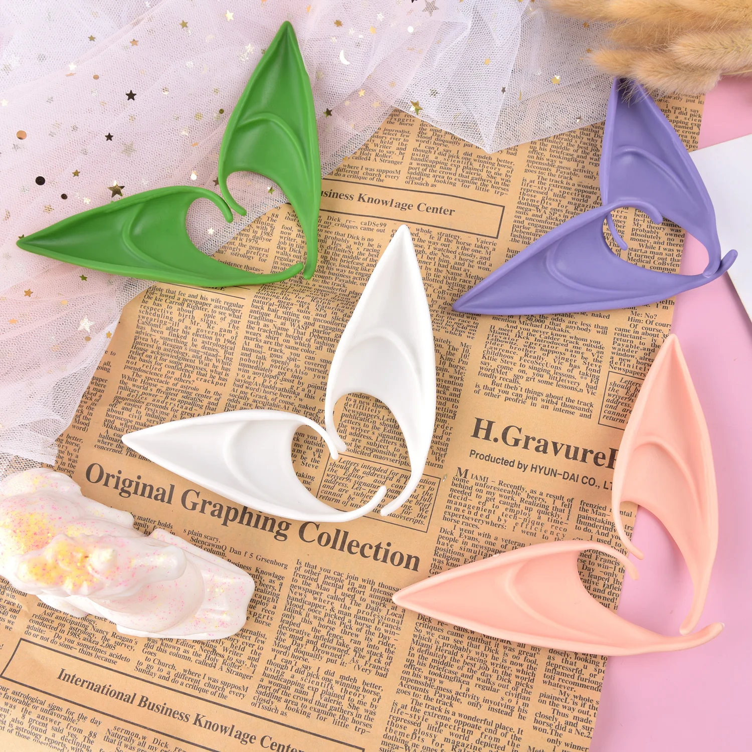 Украшение для вечерние аксессуары из латекса фотографий в виде ангела эльфия