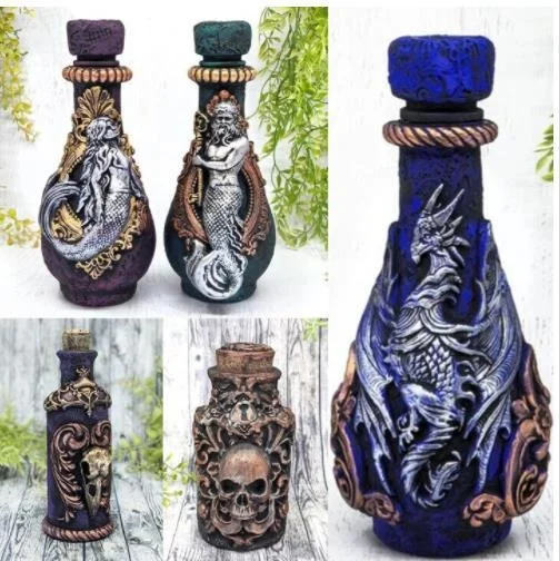 Botella de decoraci&oacute;n de resina Retro, jarr&oacute;n de bronce de imitaci&oacute;n de padre, madre tierra, decoraci&oacute;n Vintage para dormitorio, ornamento, regalo de cumplea&ntilde;os-5