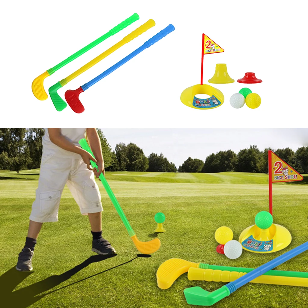 Забавный детский набор клюшек для гольфа закрытый уличный Ключик мальчиков и