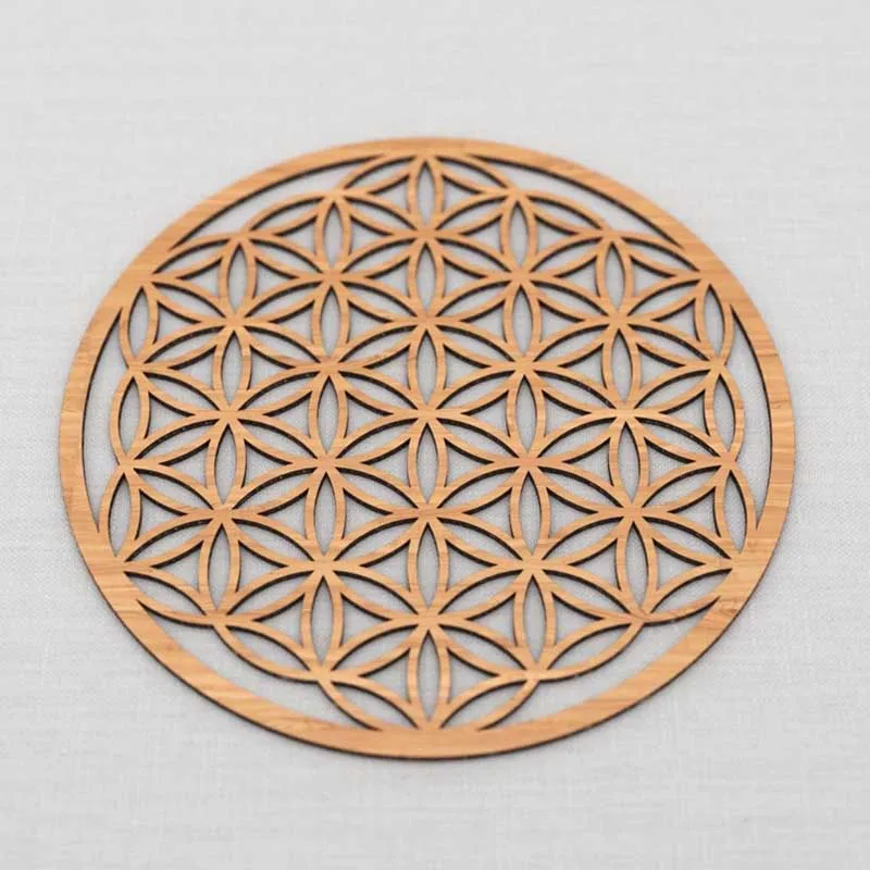 

Flower Of Life Wall Decoration, Sacred Geometry Home Decor, Custom Rustic Wood Sign Wall Art Flower Of Life Wooden Coaster