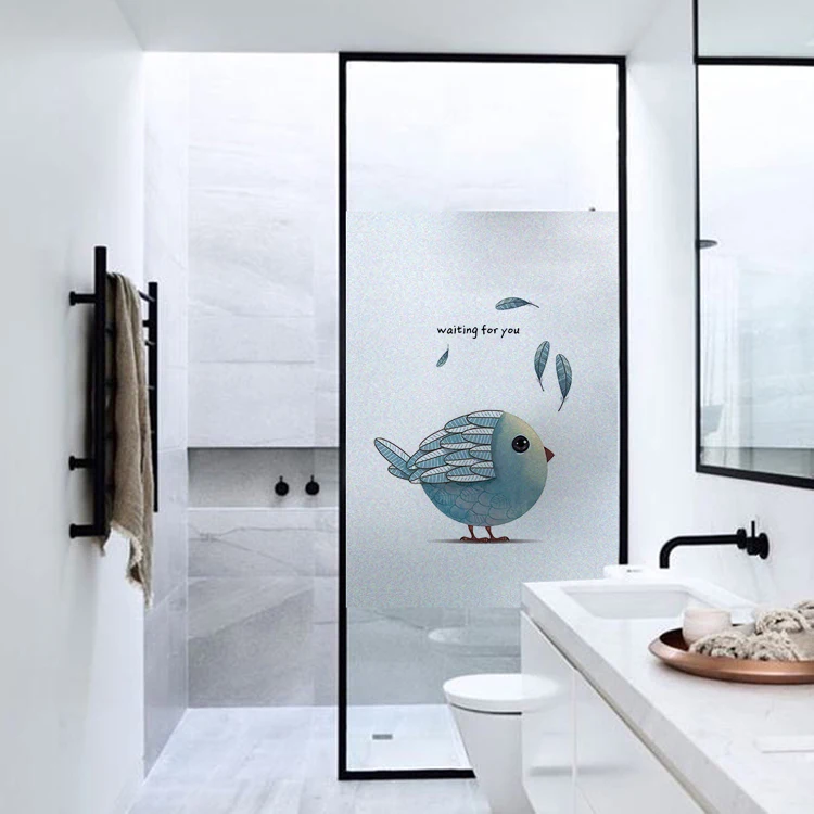

DIY Static Cling Privacy Glass Film Window Sticker Door Decals Nordic Floral Decorative Films Kitchen Bathroom Vinyl Home Decor