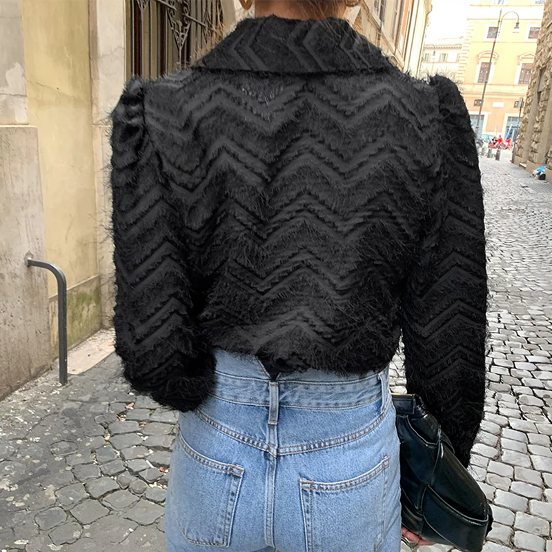 

XIBUSANA Elegant Notched Collar Women Tassels Blouses 2021 Spring New Long Sleeve Single-breasted Female Workwear Shirts Tops