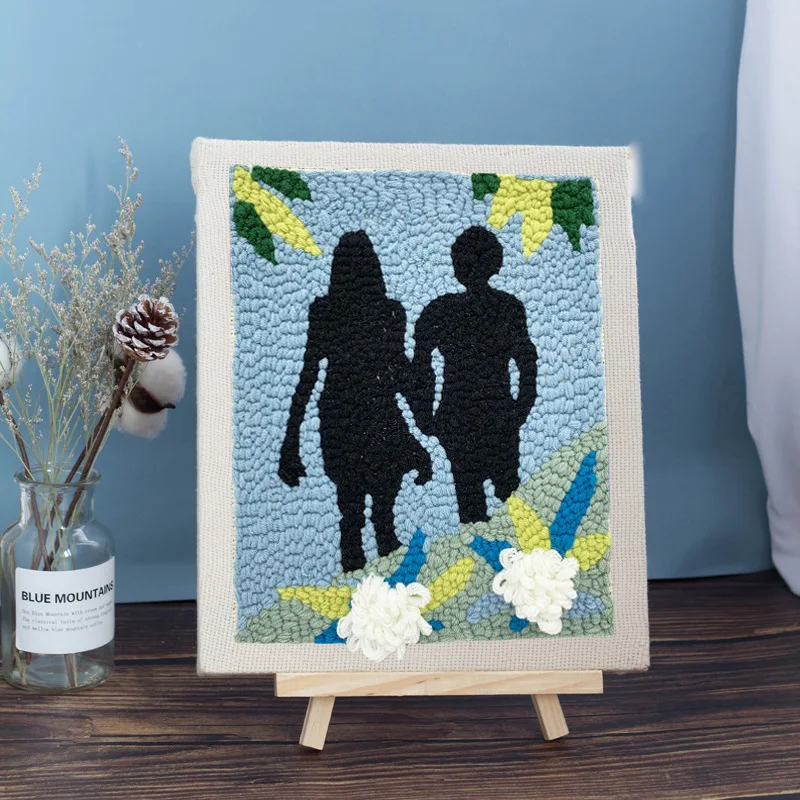Набор для вышивания шерстяной иглой Lover DIY вышивки крестиком с рамкой домашний