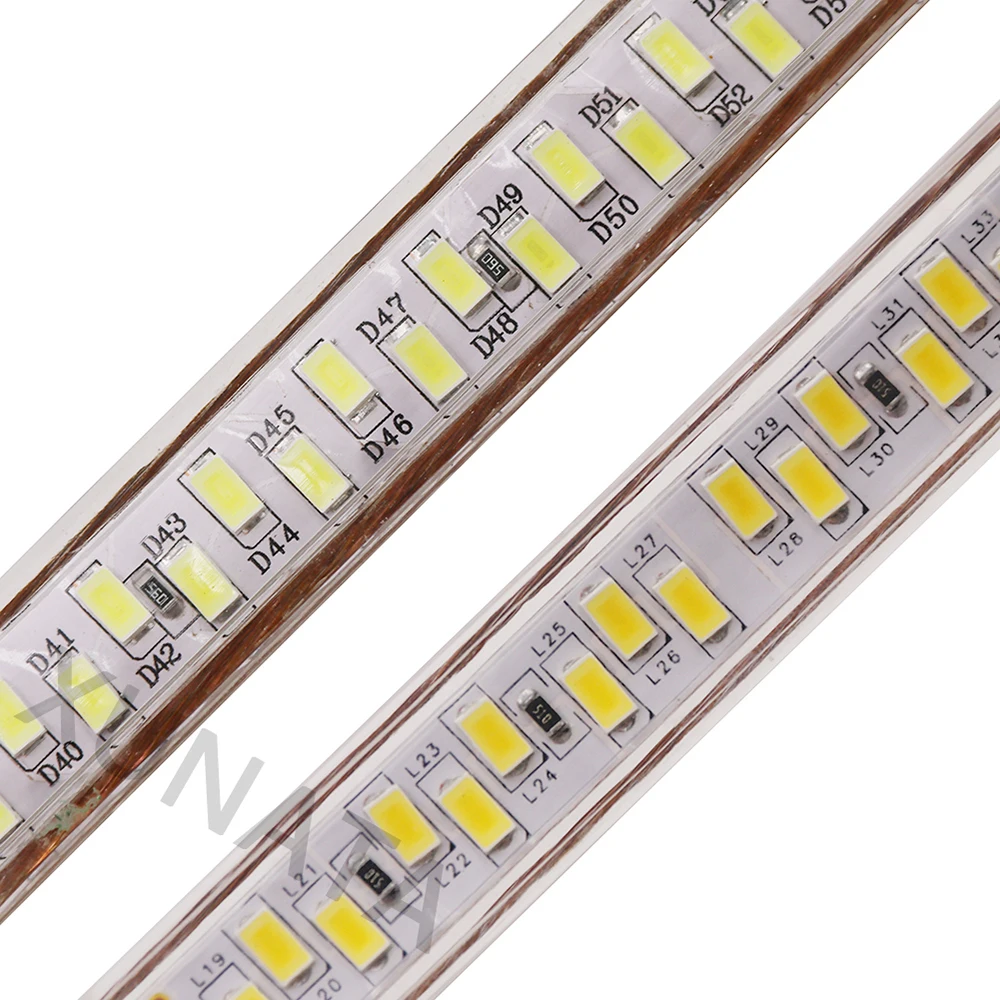 Dimmable 220В 5630SMD теплый белый светодиодный светильник с европейской вилкой 180 s/m 5M 10M