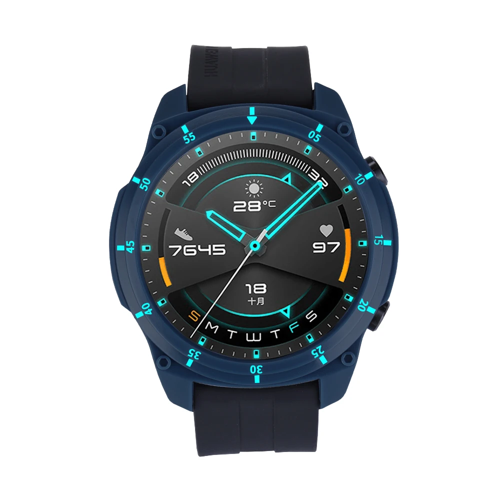 Защитный чехол для Huawei Watch GT2 46 мм защитный смарт-часов бампер из ТПУ рамка